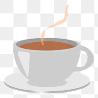 Hot coffee png sticker, transparent background. Free public domain CC0 image.