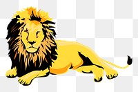 Lion png sticker, transparent background. Free public domain CC0 image.