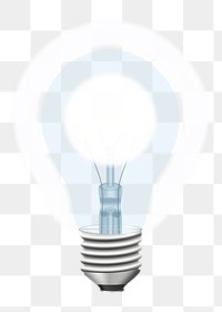 Light bulb png sticker, transparent background. Free public domain CC0 image.