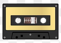 Cassette tape png sticker entertainment illustration, transparent background. Free public domain CC0 image.