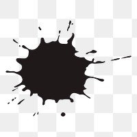 Ink splatter png sticker abstract frame illustration, transparent background. Free public domain CC0 image.