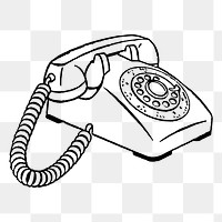 Landline png sticker communication illustration, transparent background. Free public domain CC0 image.