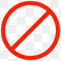 Ban sign png sticker symbol illustration, transparent background. Free public domain CC0 image.