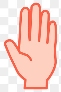 Raise png sticker hand gesture illustration, transparent background. Free public domain CC0 image.