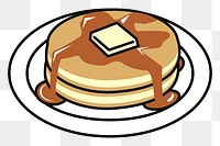 Pancake png sticker food illustration, transparent background. Free public domain CC0 image.