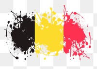 Belgium flag png sticker patriotic illustration, transparent background. Free public domain CC0 image.