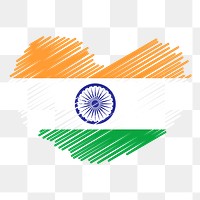 Indian flag png sticker patriotic illustration, transparent background. Free public domain CC0 image.