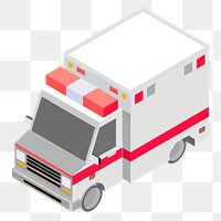 Ambulance png sticker transportation illustration, transparent background. Free public domain CC0 image.