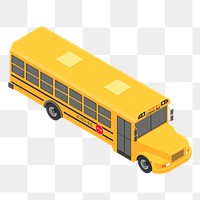 School bus png sticker transportation illustration, transparent background. Free public domain CC0 image.