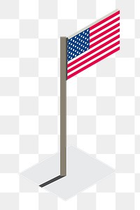 American flag png sticker patriotic illustration, transparent background. Free public domain CC0 image.