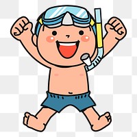 Boy png sticker cartoon character illustration, transparent background. Free public domain CC0 image.