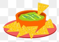Guacamole png sticker food illustration, transparent background. Free public domain CC0 image.