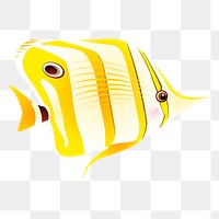 Butterfly fish png sticker animal illustration, transparent background. Free public domain CC0 image.