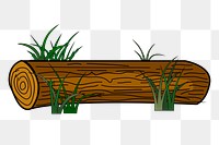 Wood log png sticker environment illustration, transparent background. Free public domain CC0 image.