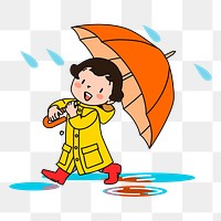 Little girl png sticker cartoon character illustration, transparent background. Free public domain CC0 image.