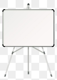 White board png sticker object illustration, transparent background. Free public domain CC0 image.