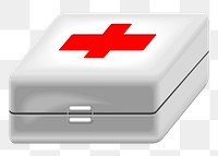 First aid box png sticker object illustration, transparent background. Free public domain CC0 image.