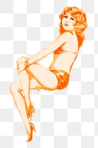 Woman png sticker cartoon character illustration, transparent background. Free public domain CC0 image.