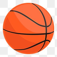 Basketball png sticker sport equipment illustration, transparent background. Free public domain CC0 image.