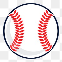 Baseball png sticker sport equipment illustration, transparent background. Free public domain CC0 image.