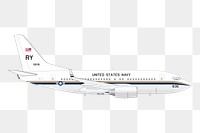 USA navy plane png sticker transportation illustration, transparent background. Free public domain CC0 image.