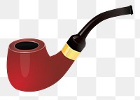 Tobacco pipe png sticker object illustration, transparent background. Free public domain CC0 image.