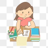 Little girl png sticker cartoon character illustration, transparent background. Free public domain CC0 image.