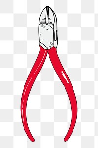 Cutting pliers png sticker handyman tool illustration, transparent background. Free public domain CC0 image.