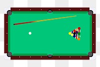 Pool table png sticker entertainment illustration, transparent background. Free public domain CC0 image.
