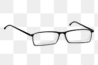 Eyeglasses png sticker object illustration, transparent background. Free public domain CC0 image.