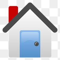 Home icon png sticker estate illustration, transparent background. Free public domain CC0 image.