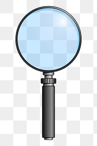 Magnifying glass png sticker object illustration, transparent background. Free public domain CC0 image.