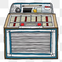 Jukebox png sticker entertainment illustration, transparent background. Free public domain CC0 image.