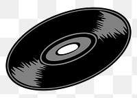 Vinyl record png sticker illustration, transparent background. Free public domain CC0 image.