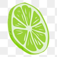 Lime png sticker food illustration, transparent background. Free public domain CC0 image.