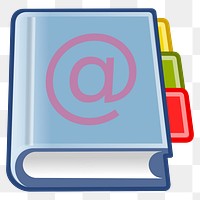 Address book icon png sticker application illustration, transparent background. Free public domain CC0 image.