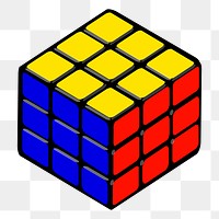 Puzzle cube png sticker sport equipment illustration, transparent background. Free public domain CC0 image.