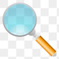 Magnifying glass png sticker object illustration, transparent background. Free public domain CC0 image.