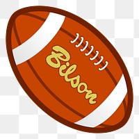 American football png sticker sport equipment illustration, transparent background. Free public domain CC0 image.
