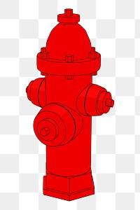 Fire hydrant png sticker object illustration, transparent background. Free public domain CC0 image.