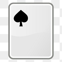 Ace of spade png sticker clipart illustration, transparent background. Free public domain CC0 image.