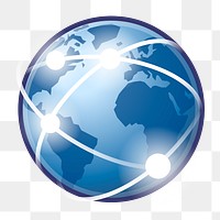 Global network png sticker technology illustration, transparent background. Free public domain CC0 image.