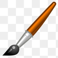 Paintbrush icon png sticker tool illustration, transparent background. Free public domain CC0 image.