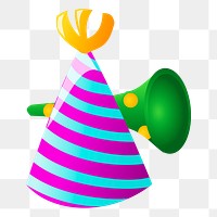 Party hat png sticker celebration illustration, transparent background. Free public domain CC0 image.