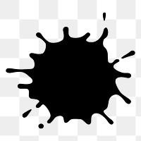 Ink splatter png sticker frame illustration, transparent background. Free public domain CC0 image.