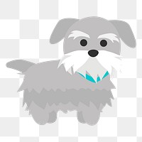 Miniature Schnauzer png sticker animal illustration, transparent background. Free public domain CC0 image.