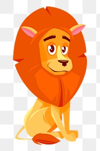 Lion png sticker animal illustration, transparent background. Free public domain CC0 image.