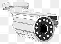 CCTV camera png sticker security technology illustration, transparent background. Free public domain CC0 image.