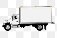 Truck png sticker transportation illustration, transparent background. Free public domain CC0 image.