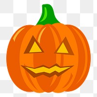 Jack O'Lantern png sticker Halloween illustration, transparent background. Free public domain CC0 image.